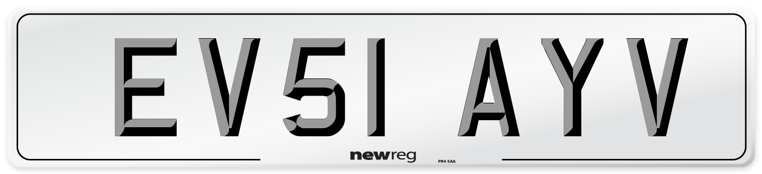 EV51 AYV Number Plate from New Reg